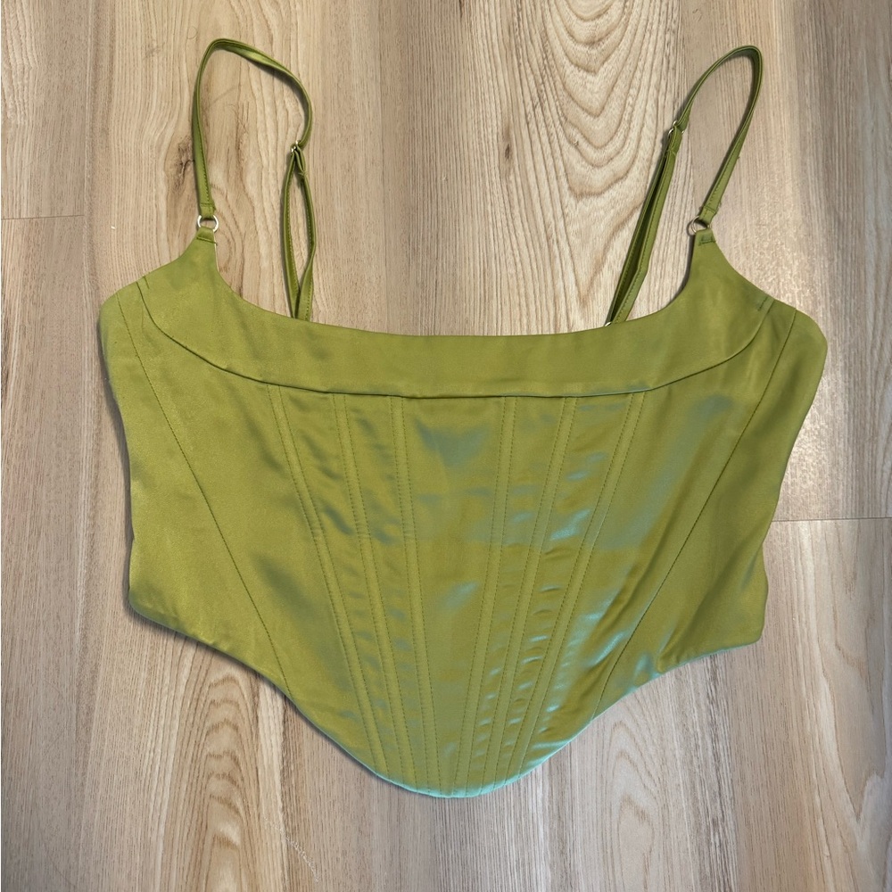 White fox corset top